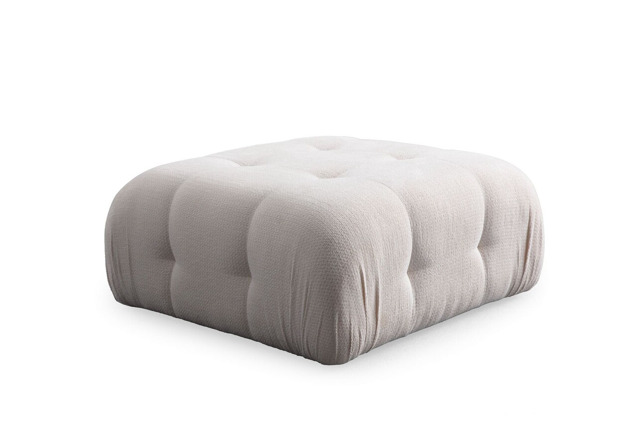 Taburet, Atelier del Sofa, 560ARE4153, Lemn de fag / PAL, Alb - imagine 3